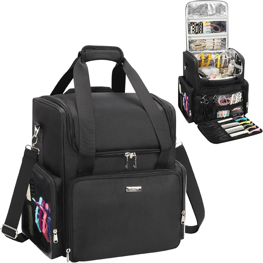 Relavel Hairstylist Travel Bag With Adjustable Dividers And Shoulder Strap