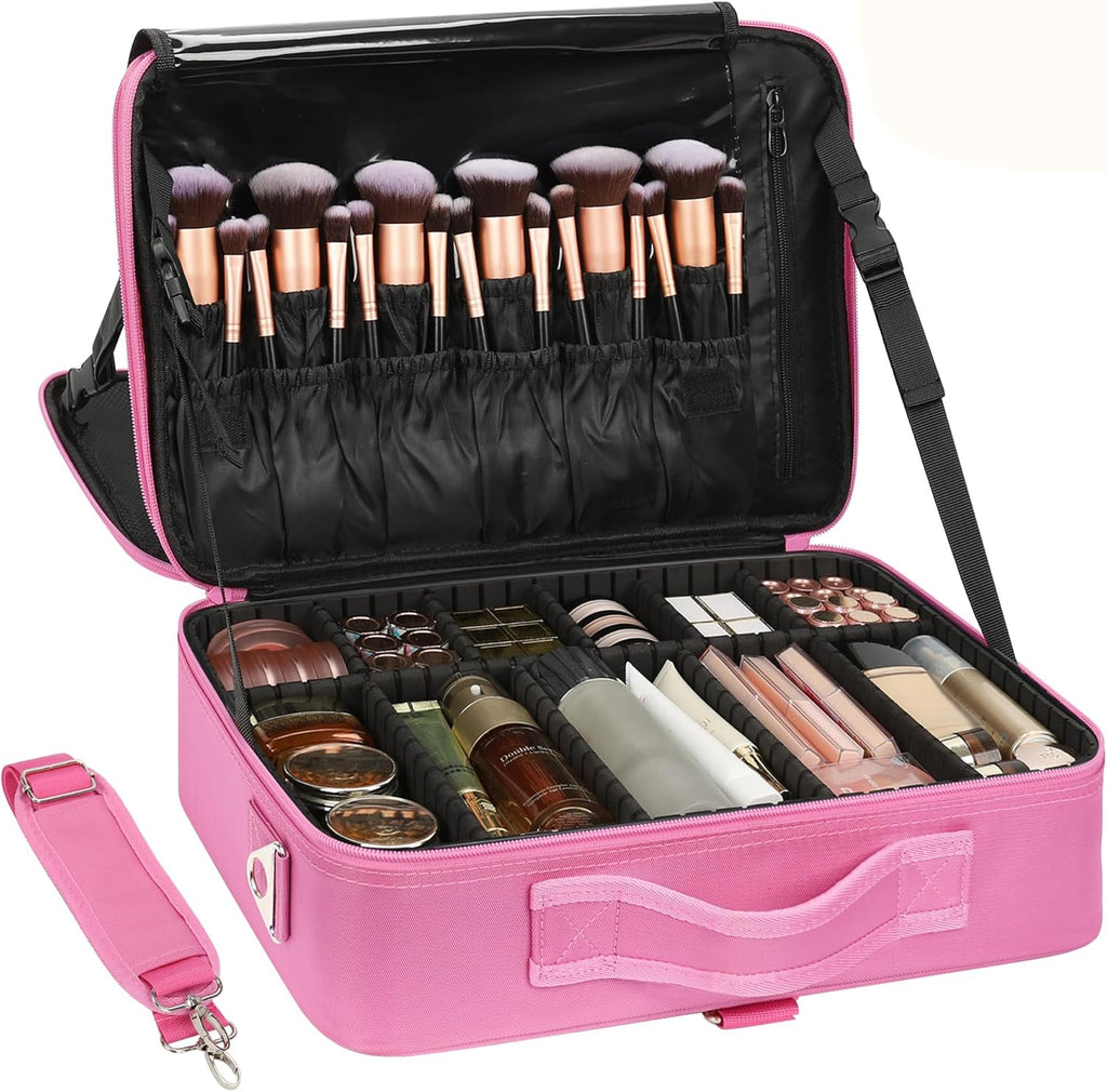 Rose Pink Large Makeup Case