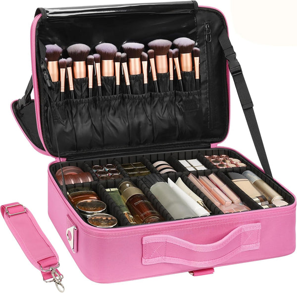 Rose Pink Large Makeup Case